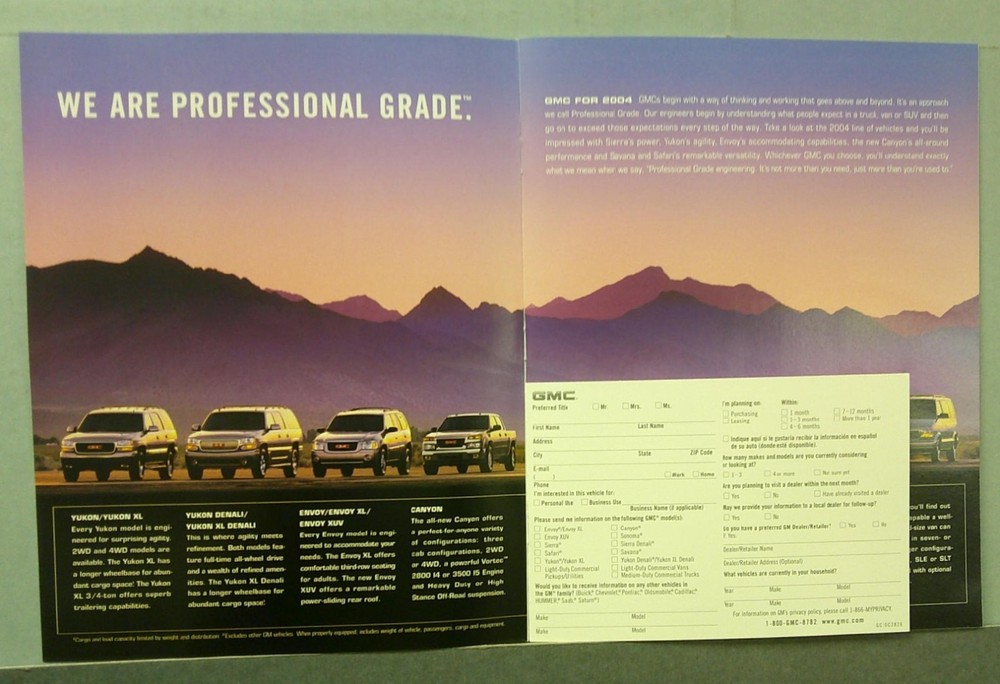 2004 GMC Sales Catalog