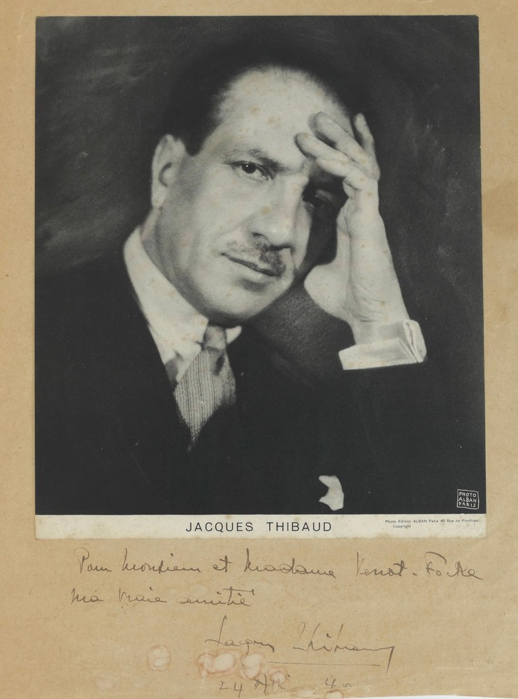 Jacques THIBAUD (Violin) LARGE Signed Photograph