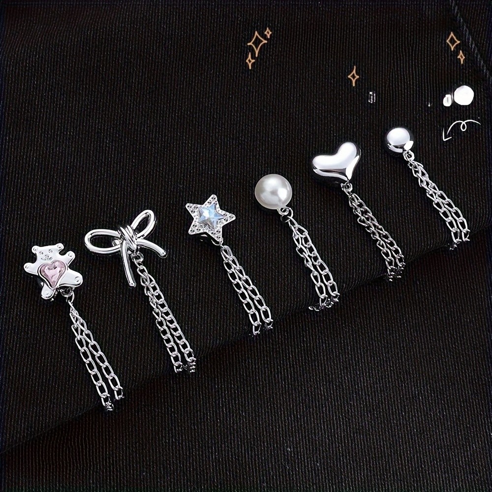 Multi-Functional User Friendly Sturdy 6 Women's No-Sew Adjustable Pant Hem Clips