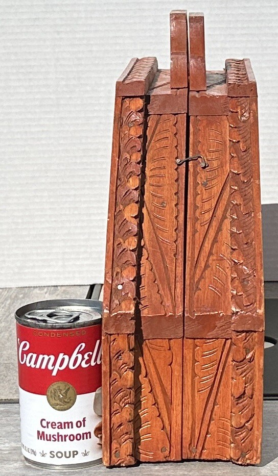Bali Carved Wood Chess Decorative Case Board Backgammon Game Set
