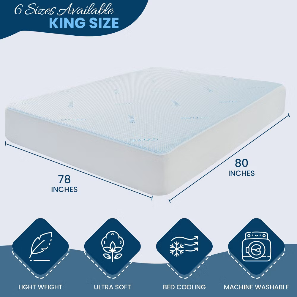 Waterproof Mattress Protector with Cooling Effect Leak Proof & Machine