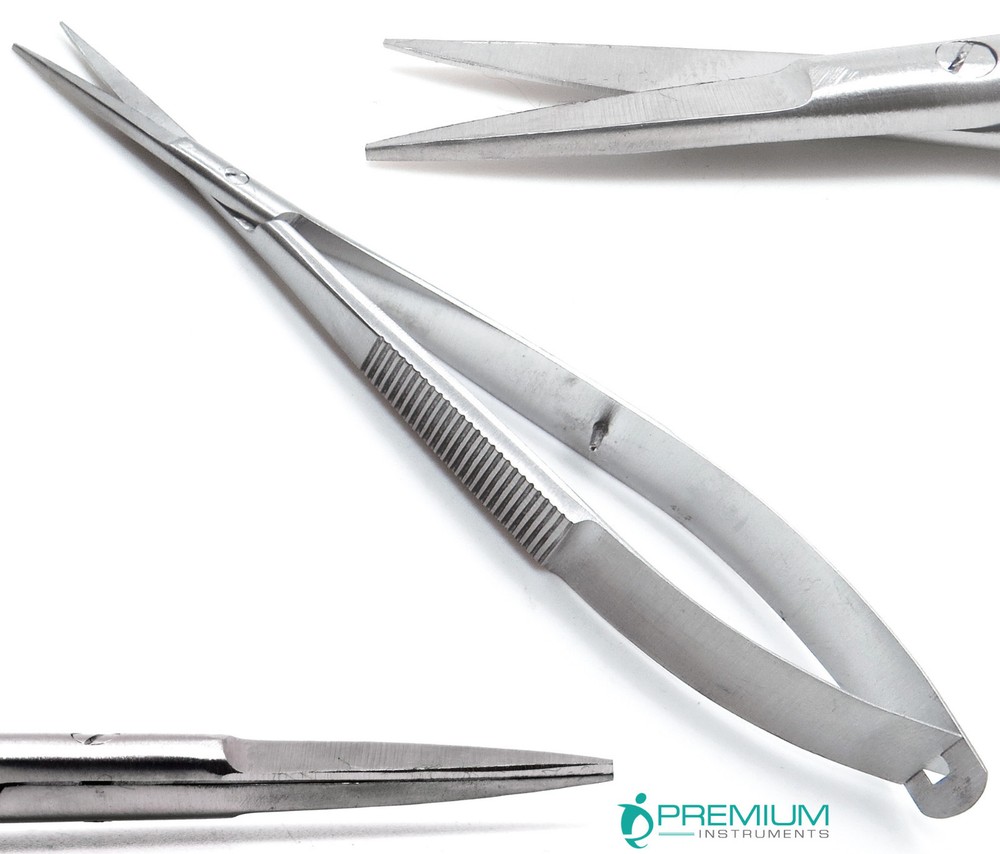 UPDATED PREMIUM INSTRUMENTS Castroviejo Straight Micro Scissors Sharp 4.5"