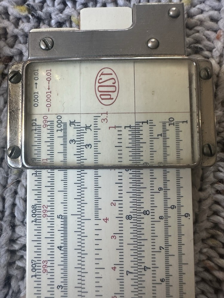 Post Versalog 1460 Slide Rule with Case- Good Condition