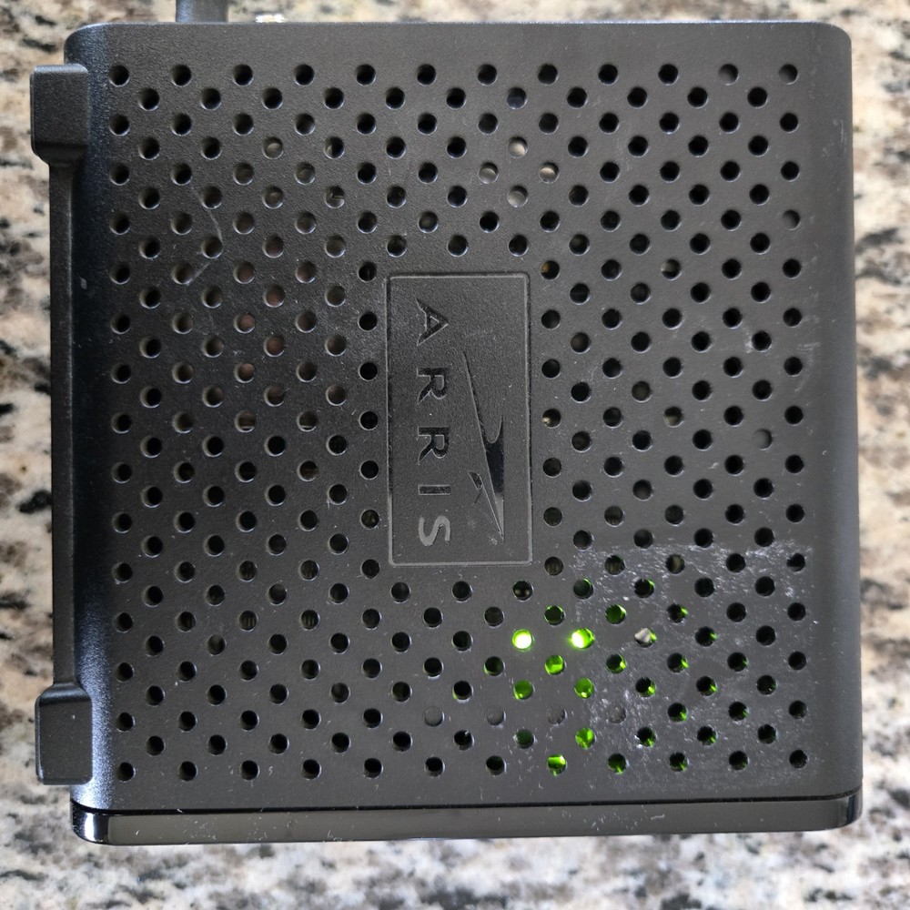 🔌 Black Cable Modem with Power Adapter | Clean, Working, DOCSIS Ready