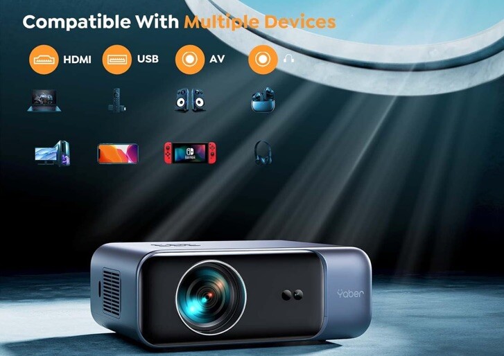 New YABER Pro V9 Entertainment Projector
