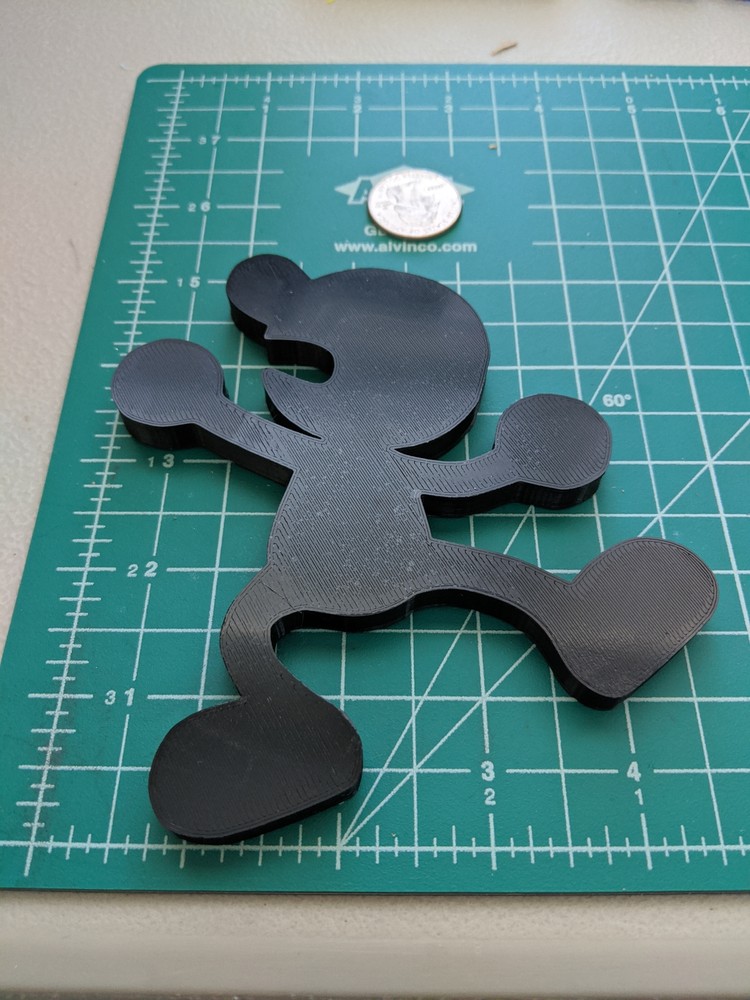 Mr Game and Watch 3D printed solid color