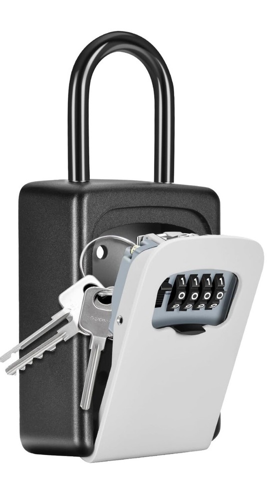 Portable Key Lock Box 4-digit Code Resettable