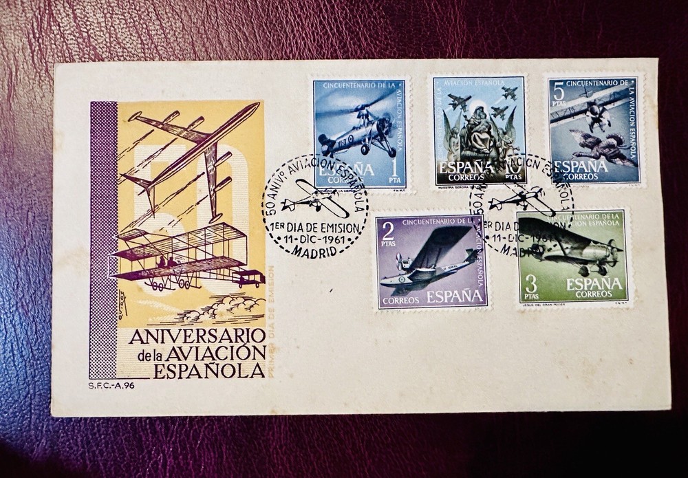 FDC SPAIN ESPANA 1961 AVIATION