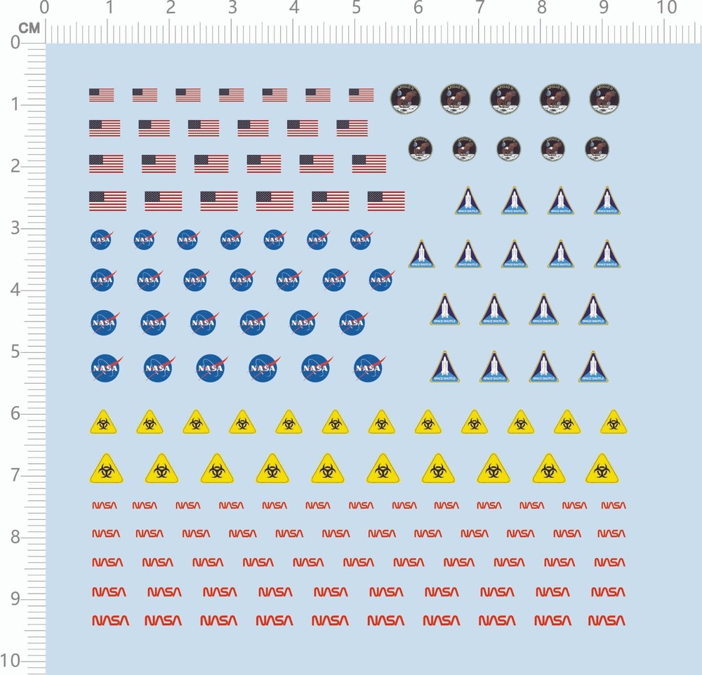 Decals NASA for model kits 68345