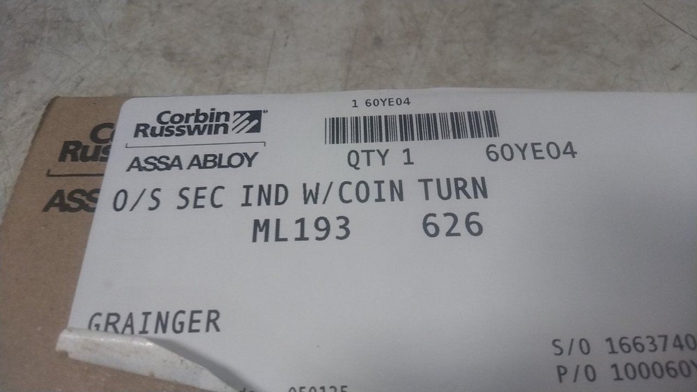 Corbin ML193 V20 26D 2-3/8 In Overall Width Mechanical Exit Device Trim
