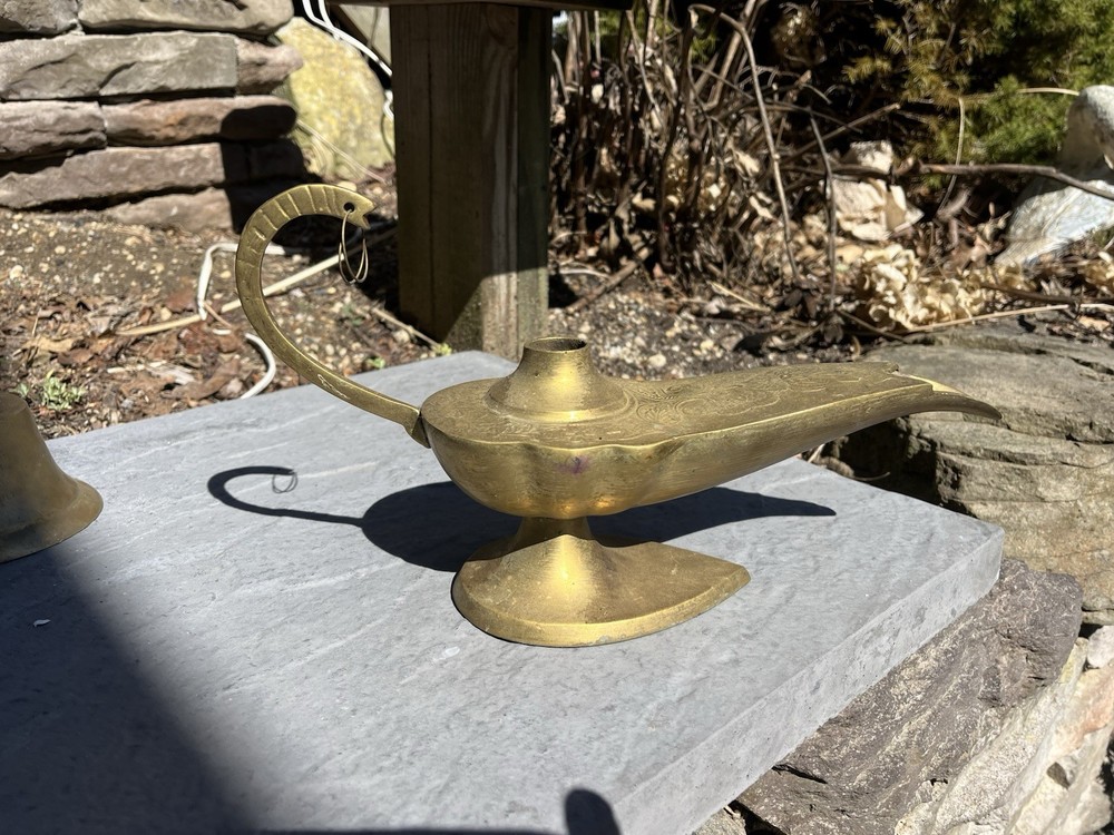 genie lamp brass