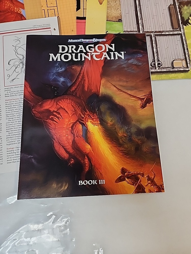 1993 TSR Advanced D&D Dragon Mountain Complete Beautiful