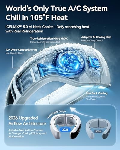 AICE LITE MAX 2026 Real AC Cold Blast [No.1 Coolest & Most Durable] AI White