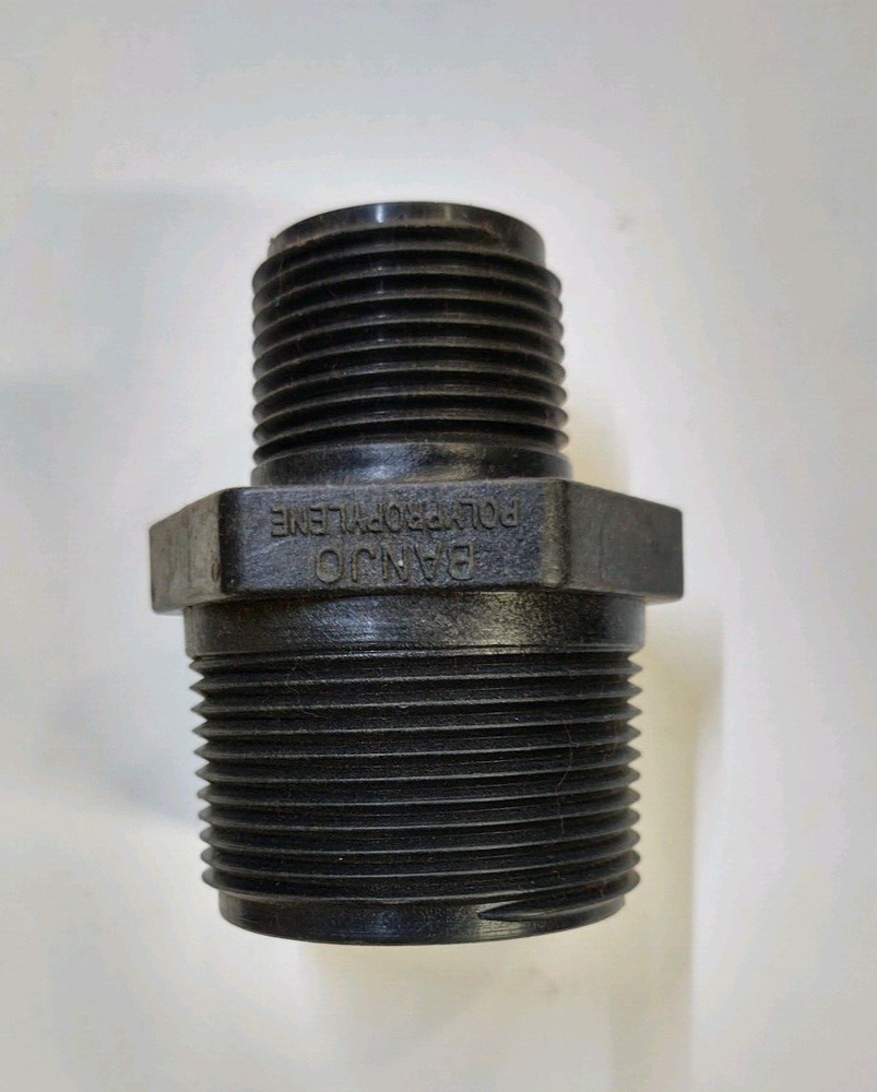 RN150100 BANJO REDUCER NIPPLE BLACK POLYPROPYLENE