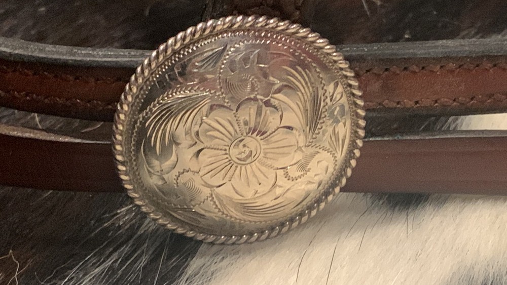 VINTAGE STERLING SILVER BROWBAND HEADSTALL - LOADED with SILVER!