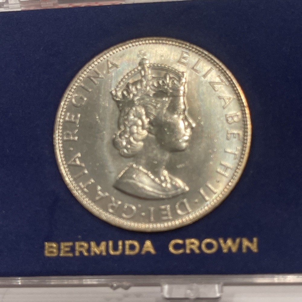 BERMUDA ONE SILVER CROWN 1964. IN ORIGINAL PRESENTATION CASE
