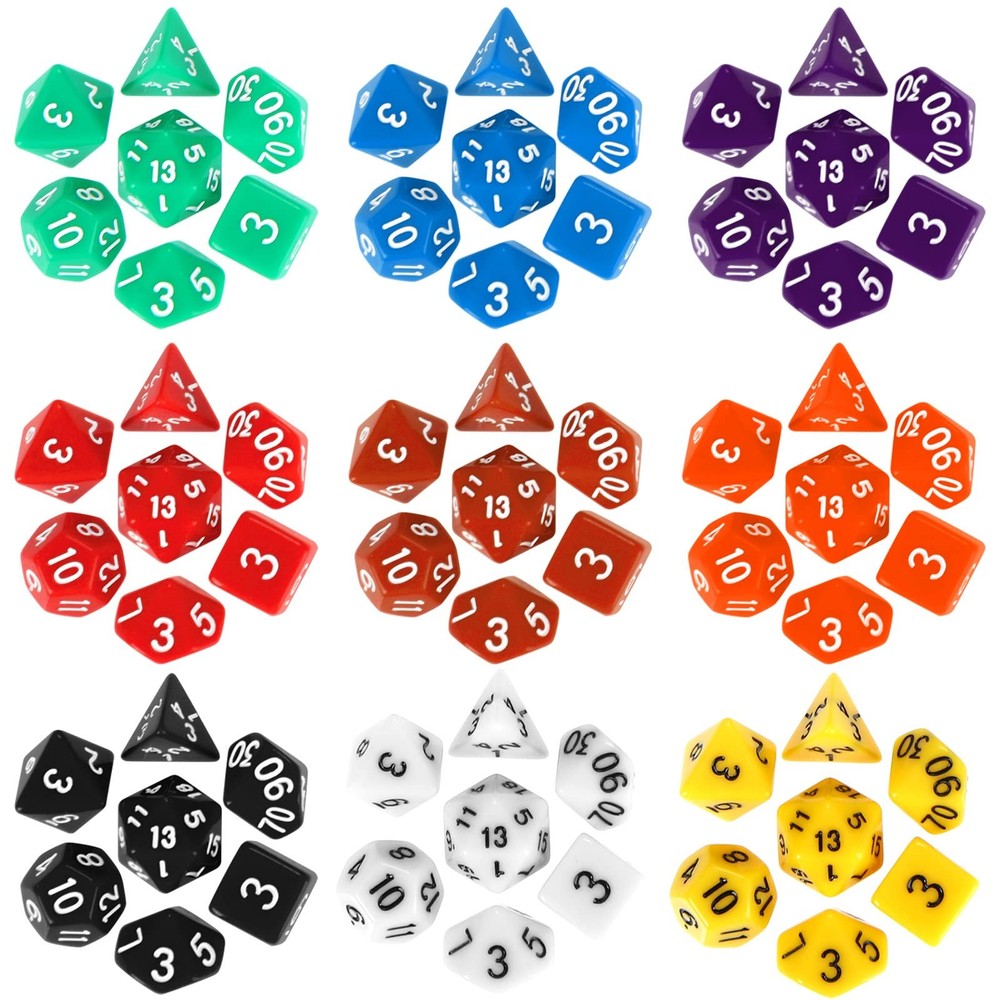 350 Pcs Compatible with DND Dice Sets Bulk Polyhedral Dice with Drawstring Ba...