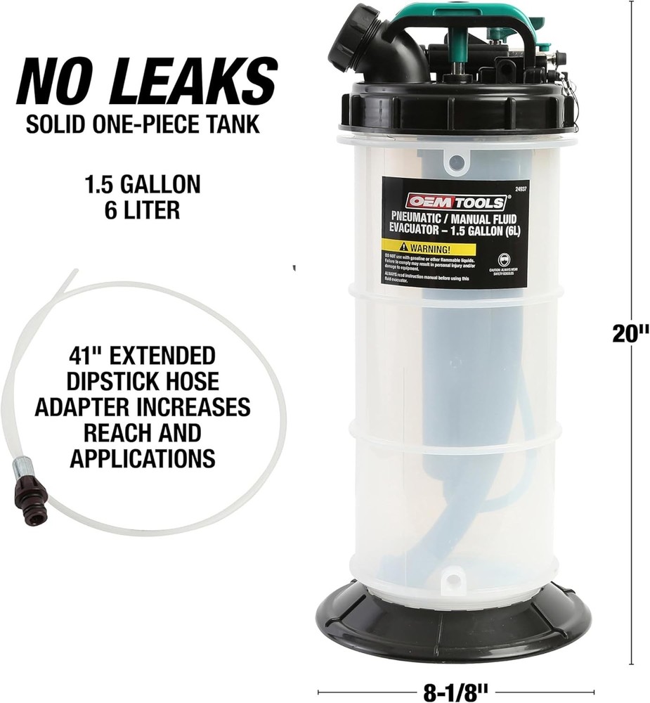 Professional Grade Fluid Extractor Pump, 1.5 Gallon