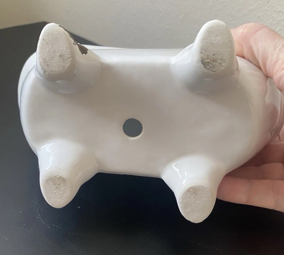 Decorative Ceramic Planter With Whimsical Bathtub Design