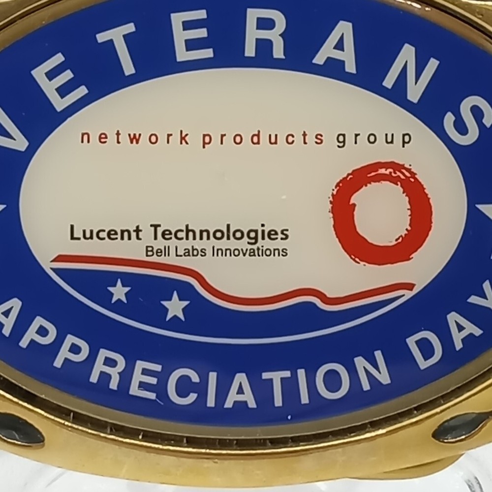 Solid Brass ~ Veterans Appreciation Day ~ Belt Buckle ~ Lucent Technologies ~NOS