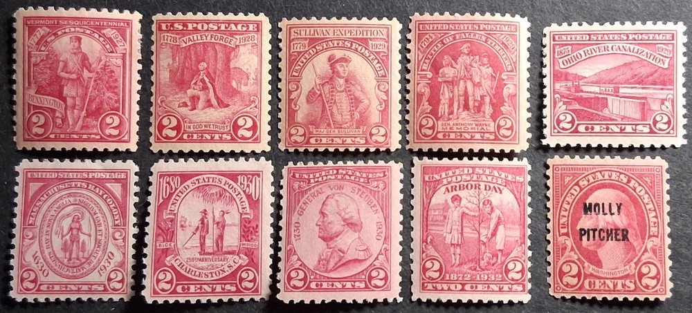 SCOTT MINT ASSORTED REDS ISSUES AS SHOWN SEE DESCRIPTION