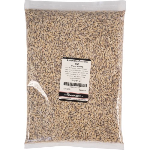 Bries Malting - 1 Lb American Carapils Malt - Homebrew Beer Brewing Grain