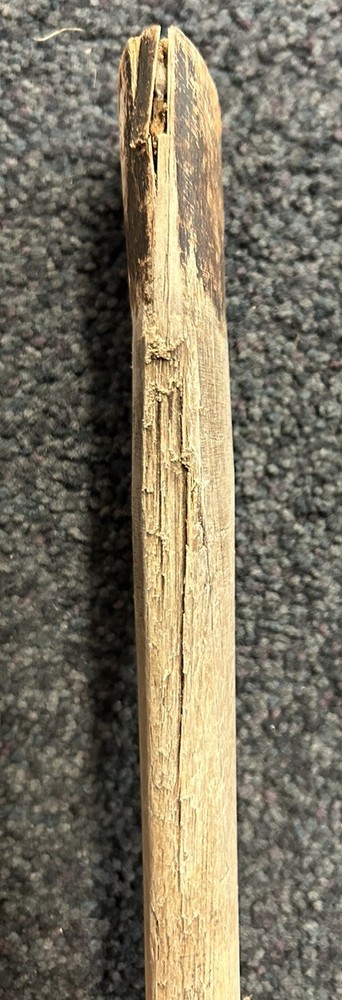 Vintage Single Bit Curved Wooden Axe Handle Hickory