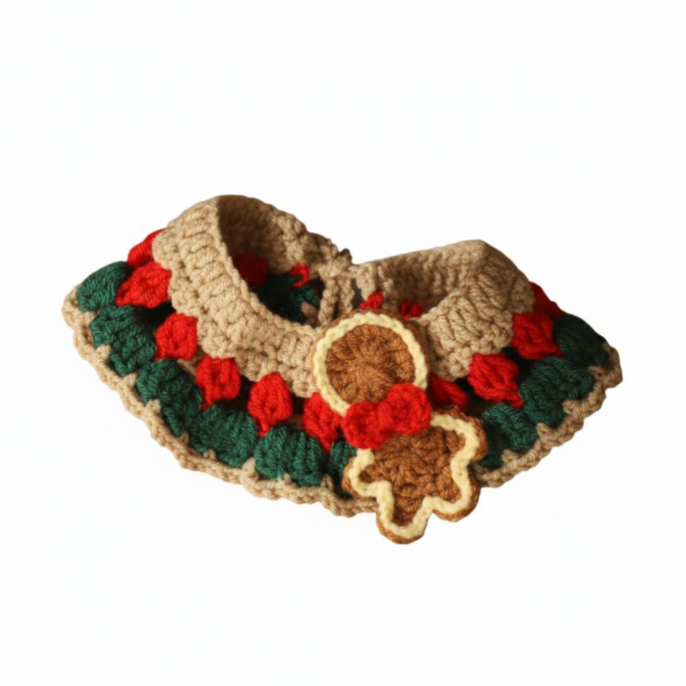 Adjustable Knit Christmas Cat Scarf
