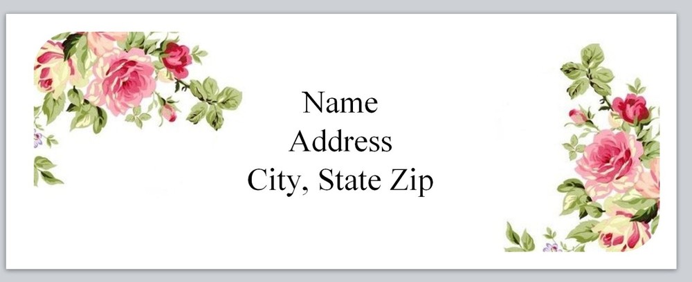 Personalized Address labels Roses (P 47)