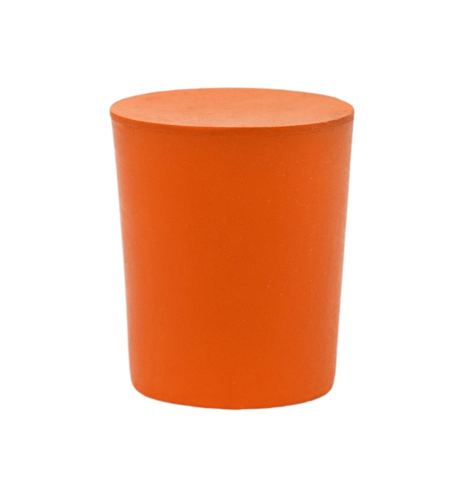 10PK Rubber Stoppers, Solid - 21mm Bottom, 24mm Top, 28mm Length - Eisco Labs
