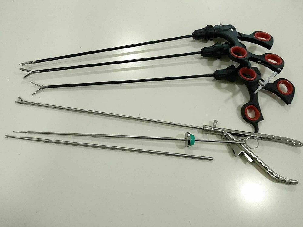Laparoscopic Endo Trainer Needle Holder Curved Grasper Training Instruments Set