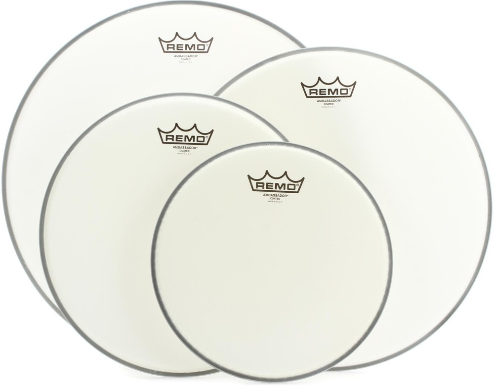 Remo Ambassador 4-pc Tom Pack - 10"/12"/14"/16" - Coated