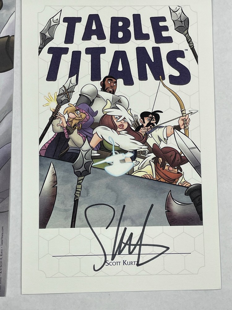 Table Titans Books One and Two GM Screen SIGNED Kurtz