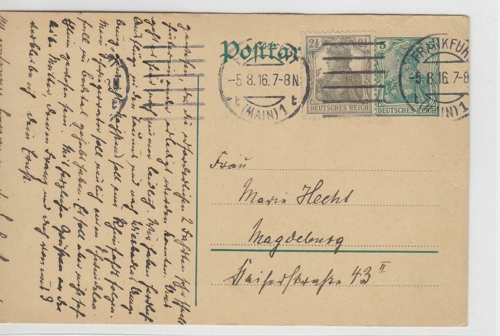 German Postal History Stamps Postcard Ref: R4831