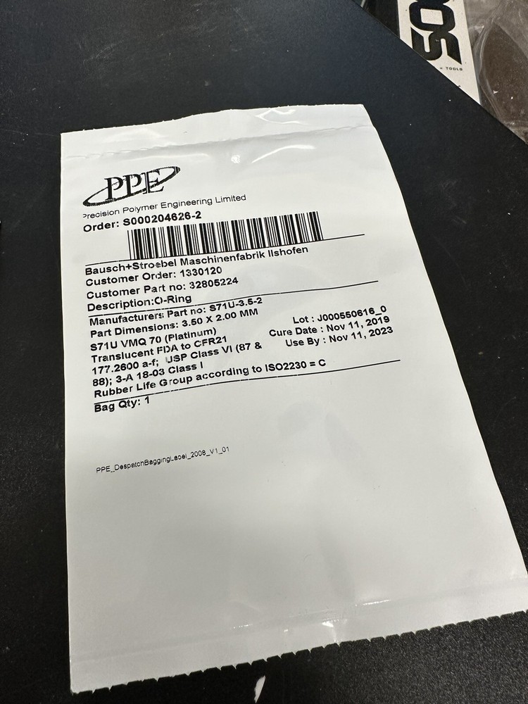 Precision Polymer Engineering O-Ring S71U-3.5-2