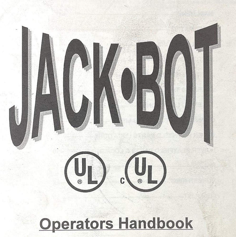 Williams Jackbot Pinball Machine Game Manual Operators Handbook ORIGINAL