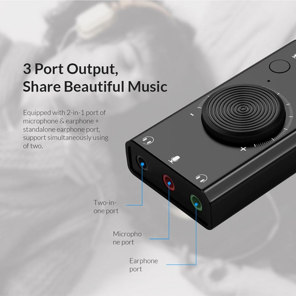 Universal External USB Sound Card For Speaker Microphone Earphone Plug&Play