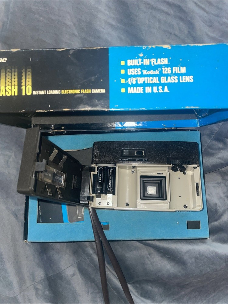 Vintage Keystone Everflash 10 Camera W/ Box & Instructions Flash Tested/VIDEO
