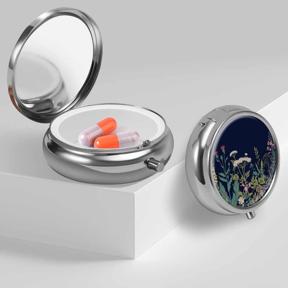 Durable Mini Pill Organizer with Flexible Lock - Essential for Vitamins & More