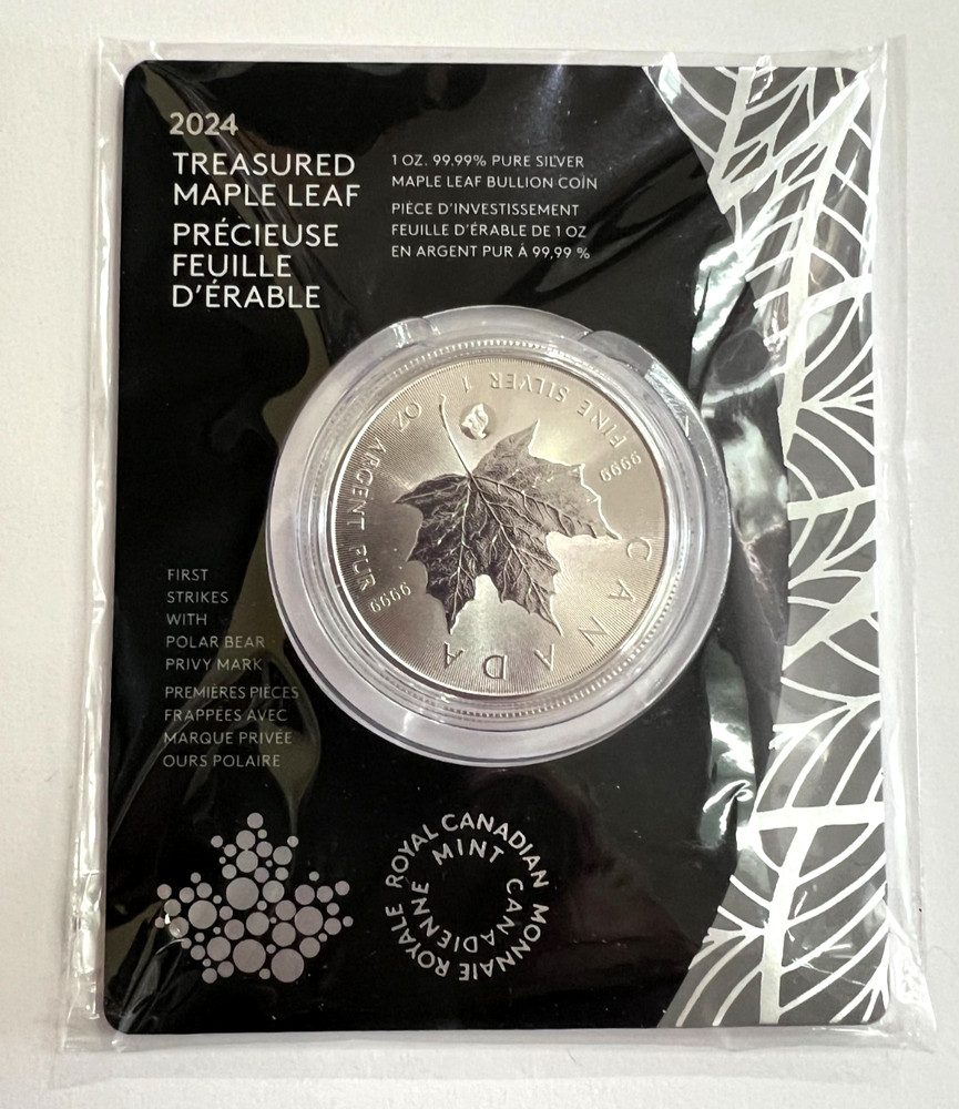 2024 CANADA TREASURED $5 MAPLE LEAF SILVER COIN