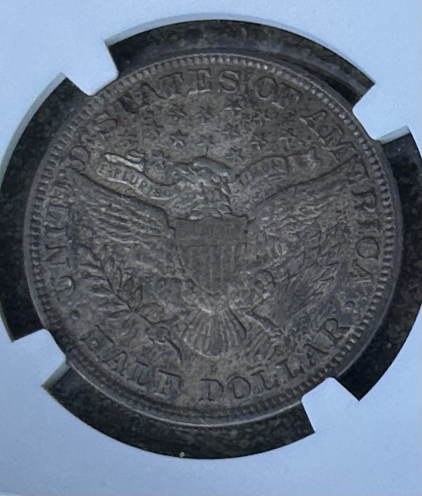 1899 BARBER HALF DOLLAR NGC AU58