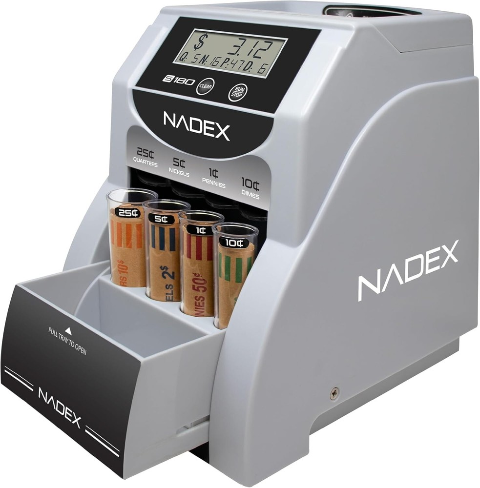 Digital Coin Counter, Sorter, Wrapper S180 Automatic Sorts and Counts