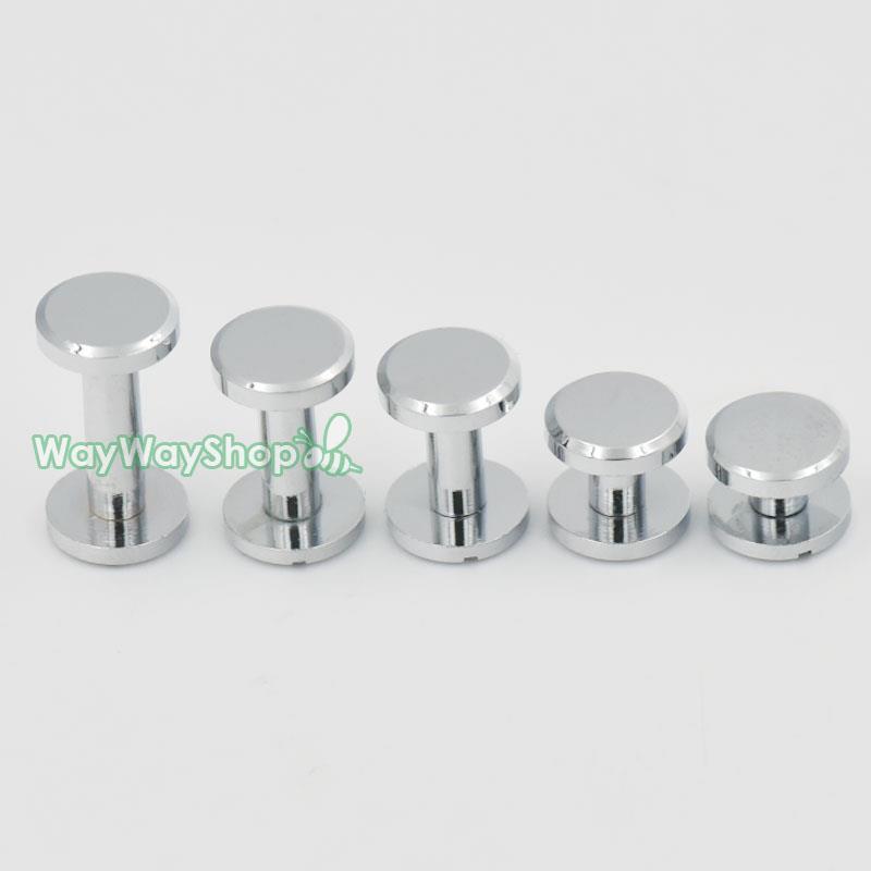 Chicago Binding Screws Studs nail 4 6 8 10 Solid Brass Chrome Leather Belt Bag C