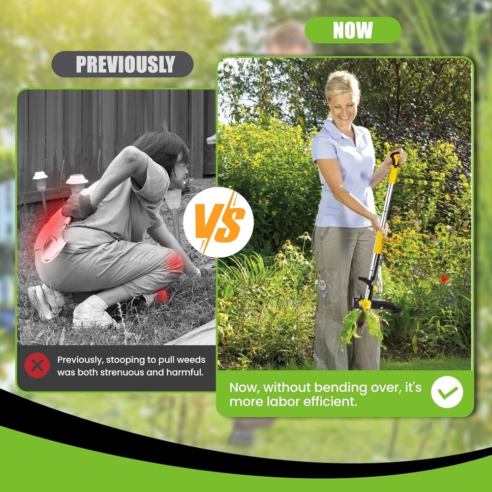 Weed Puller Tool, Stand Up Weed Puller Heavy Duty Garden Tool