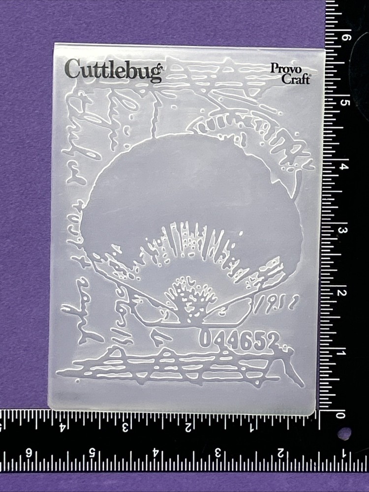 Shell Collage Embossing Folder Cuttlebug Provo Craft Card Making Scrapbooking
