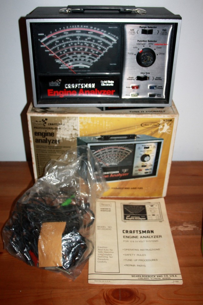 Sears Craftsman Solid State Engine Analyzer with Cables