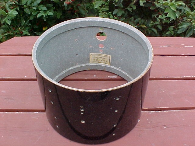 1971 ROGERS DRUMS 9x13 Powertone  gloss black ebony tom drum shell project