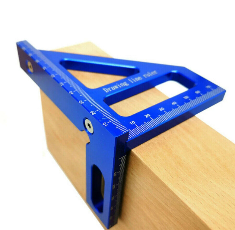 Woodworking Square Angle Ruler Protractor Accurate Marking Gauge Layout Tool