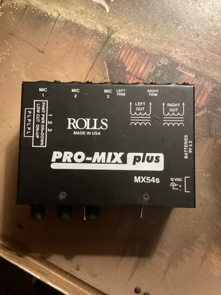 Rolls MX54s Pro Mix Plus 3-Channel Microphone Mixer