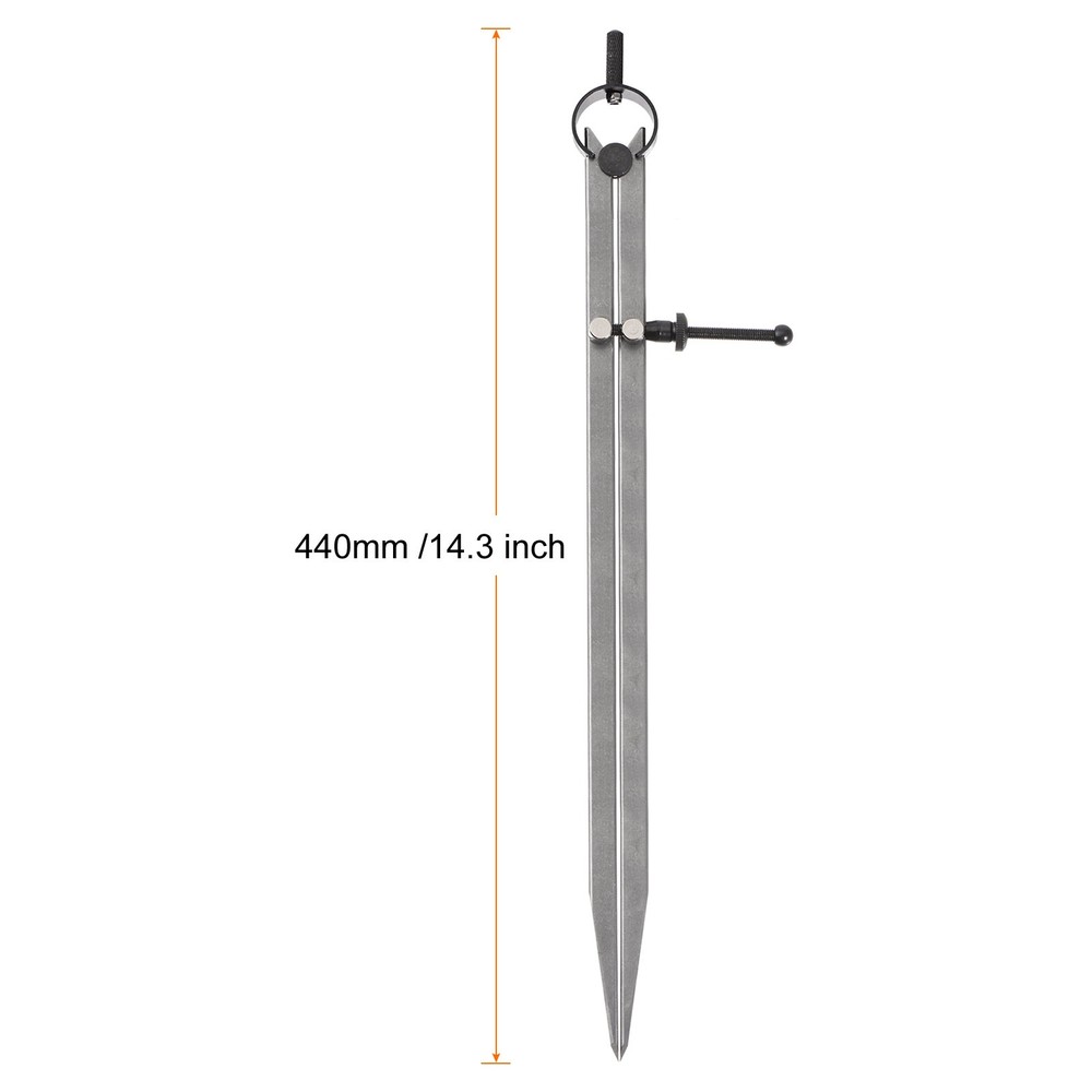 Spring Joint Caliper 16" 400mm Spring Divider Caliper with Solid Nut, Flat Leg